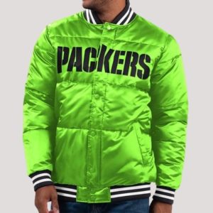 Green Bay Packers Cross Bronx Fashion Bubble Puffer Jacket