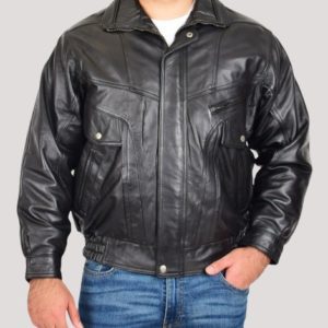 Leather Blouson Jacket