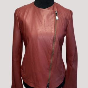 Vince Cross Front Leather Jacket