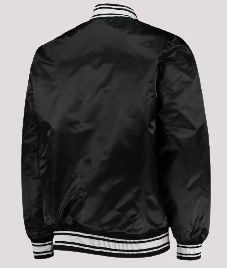 Washington Commanders Locker Room Black Satin Jacket - Image 2