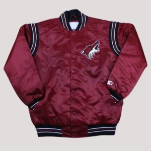 Arizona Coyotes Maroon Satin Jacket