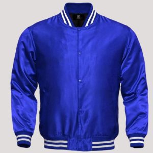 Baseball Varsity Royal Satin Jacket