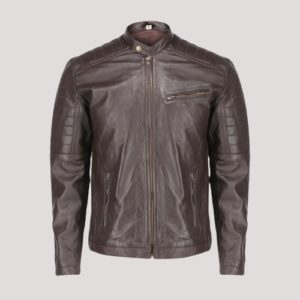 Cafe Racer Brown Leather Jacket