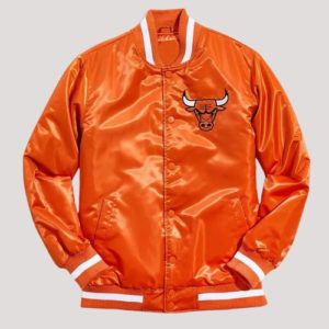 Chicago Bulls Orange Satin Jacket