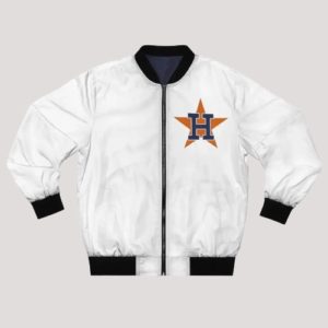 Houston Astros White Bomber Satin Jacket