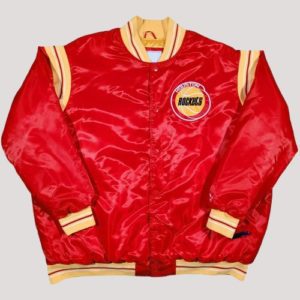 Houston Rockets Teddy Varsity Satin Jacket