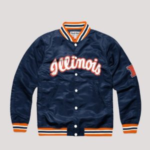 Illinois Navy Blue Varsity Jacket