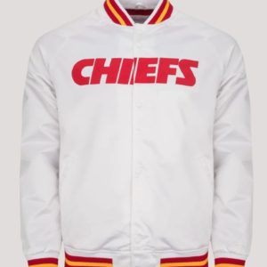 Kansas City Chiefs White Satin Jacket