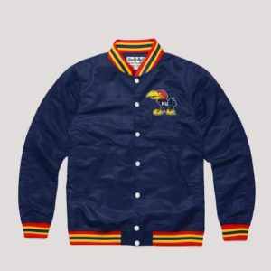 Kansas Warhawk Navy Varsity Jacket