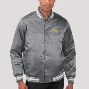 Los Angeles Chargers Locker Room Gray Varsity Jacket