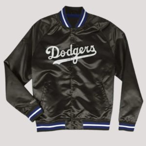 Los Angeles Dodgers Black Satin Jacket