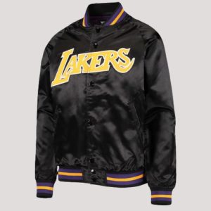 Los Angeles Lakers Black Satin Jacket