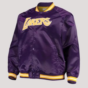 Los Angeles Lakers Classics Purple Satin Jacket