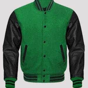 Men’s Black And Green Varsity Jacket