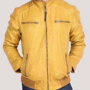 Mens Casuals Wear Mustard Yellow Jacket