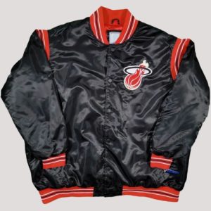 Miami Heat Teddy Varsity Satin Jacket