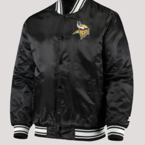 Minnesota Vikings Black Satin Jacket