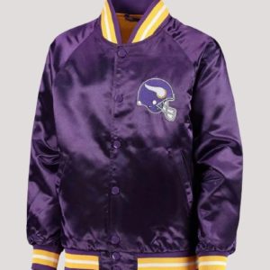 Minnesota Vikings Purple Satin Jacket