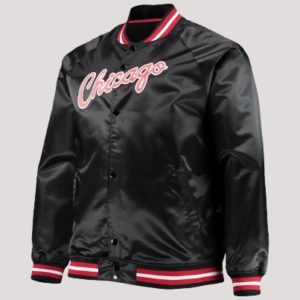 Mitchell & Ness Black Chicago Bulls Satin Jacket