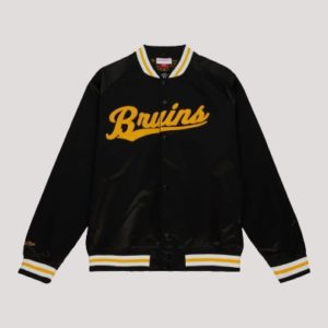 Mitchell & Ness Boston Bruins 100th Anniversary Satin Jacket