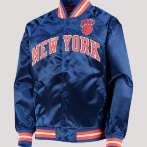 New York Knicks Hardwood Blue Varsity Jacket