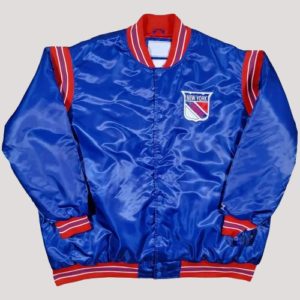 New York Rangers Teddy Varsity Satin Jacket