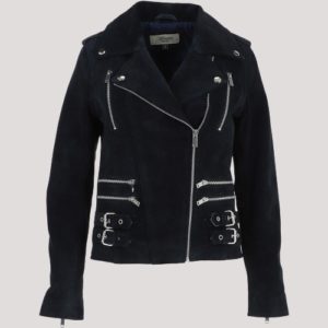 Rebel Split Black Suede Leather Jacket