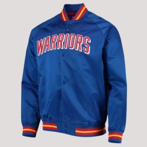 San Francisco Warriors 75th Anniversary Royal Satin Jacket