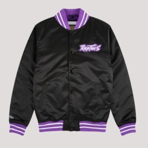 Toronto Raptors Heavyweight Black Bomber Jacket