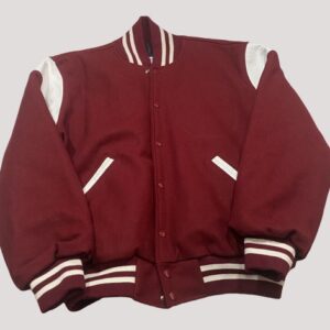 90s Usa Red White Wool Varsity Jacket