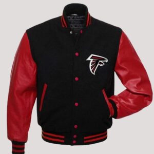 Atlanta Falcons Black And Red Varsity Jacket