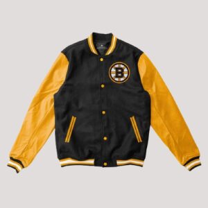 Boston Bruins Nhl Bomber Letterman Jacket