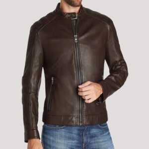 Chocolate Brown Biker Jacket