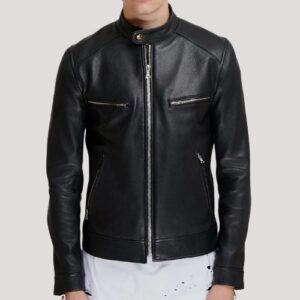 Dashing Pitch Black Leather Jacket