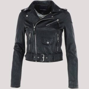 Ladies Perfecto Black Biker Leather Jacket