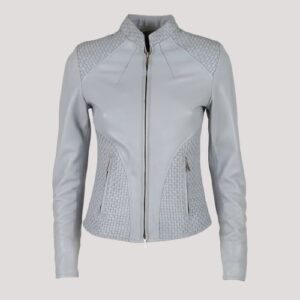 Light Grey Leather Jacket