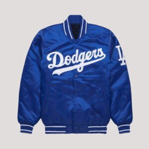 Los Angeles Dodgers Blue Bomber Satin Jacket