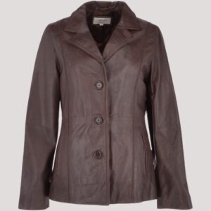 Marabelle Mid Brown Leather Jacket