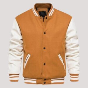 Mens Butterscotch Varsity Jacket