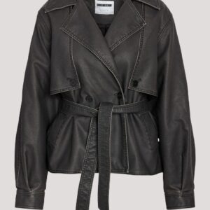 Short Faux Leather Jacket