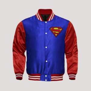 Superman Varsity Bomber Satin Jacket