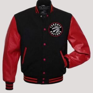 Toronto Raptors Black And Red Varsity Jacket