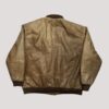 90s Brown Bomber Motorbike Leather Jacket - Image 2
