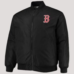 Black Boston Red Sox Satin Jacket