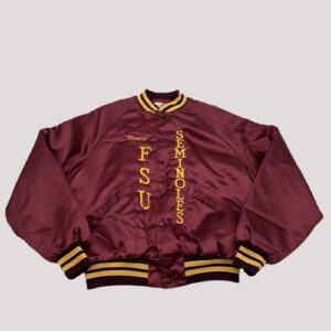 Florida State Seminoles Fsu Garnet Satin Jacket