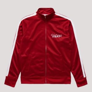 Fnaf Crew Track Red Satin Jacket