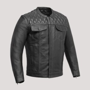 Leather Biker Jacket Men's