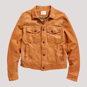 Lucky Brand Leather Trucker Jacket