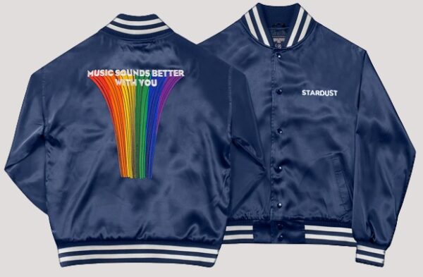 Music Sounds Better With You Satin Jacket