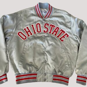 Ohio State Buckeyes Silver Swingster Satin Jacket